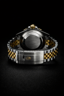 Luxury Two-Tone Black Dial GMT Watch