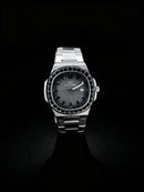 Matturi Stainless Steel Black Dial Watch