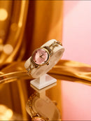 Van Cleef & Arpels Pink Dial Gold-Tone Women’s Luxury Bracelet Watch